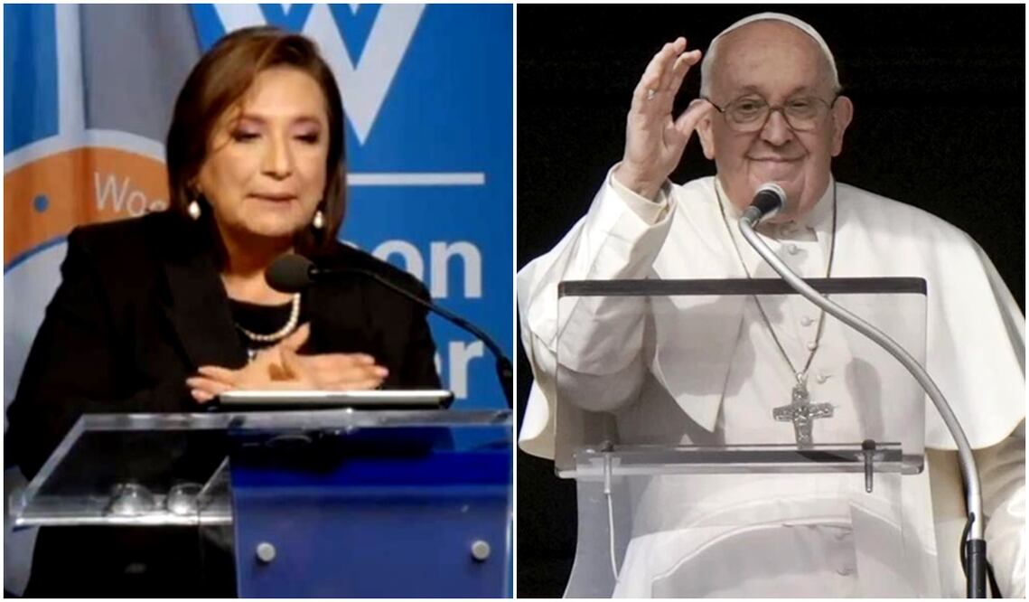 Xóchitl Gálvez / Papa Francisco. Foto: especial