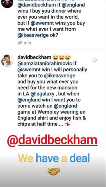 La apuesta entre Zlatan y Beckham