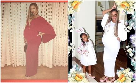 Beyoncé luce su avanzado embarazo 