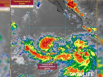 Depresión tropical Cinco-E se intensifica a tormenta Emilia al sur de Cabo San Lucas; no representa riesgo