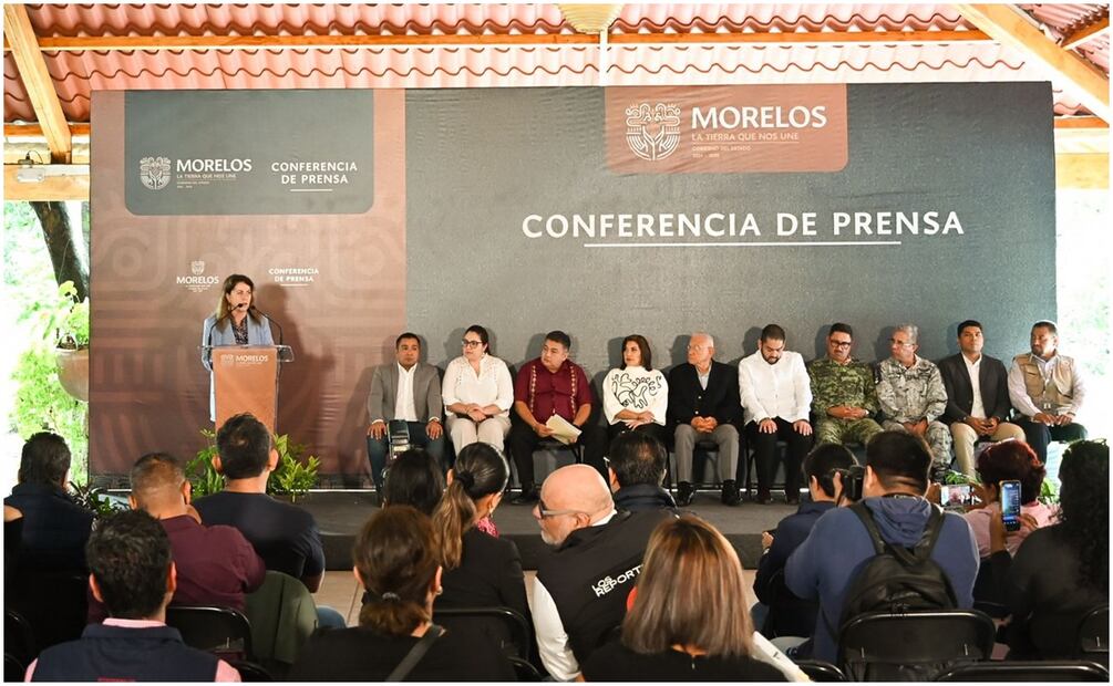 La gobernadora Margarita González Saravia expresó que su administración trabaja para erradicar la corrupción en Morelos (07/10/2024). Foto: Especial