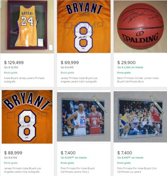 Lucran con artículos de Kobe Bryant