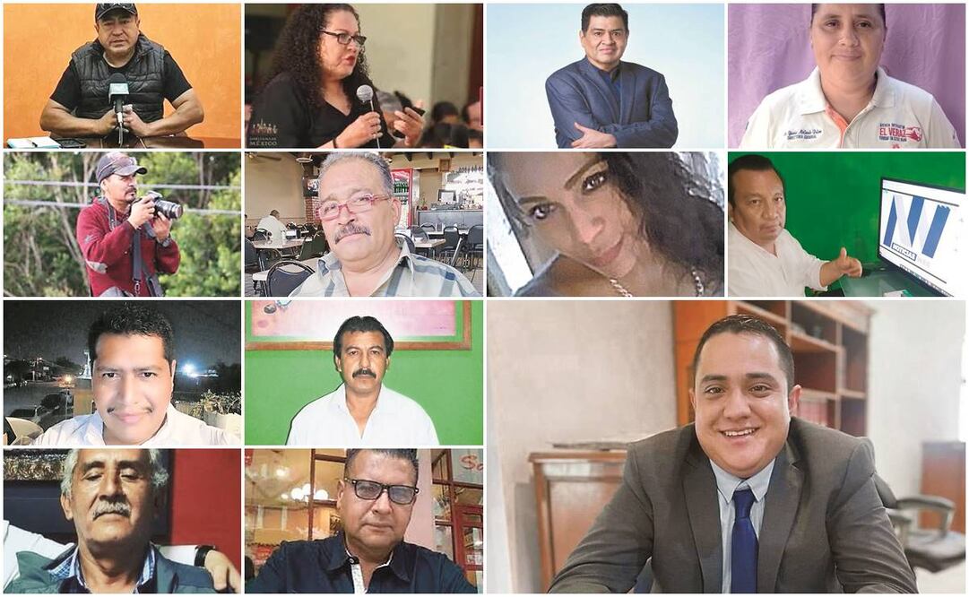 De los 15 homicidios de periodistas ocurridos en el país durante 2022, en 8 hay personas detenidas, en su gran mayoría presuntos autores materiales y cómplices. Sólo en dos casos se ha recibido sentencia y en uno se conoce el móvil. Fotos: Especiales