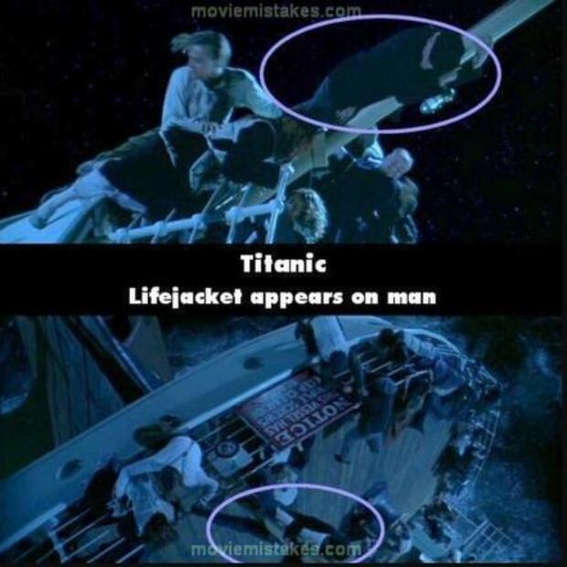 Los 20 errores de la película "Titanic"