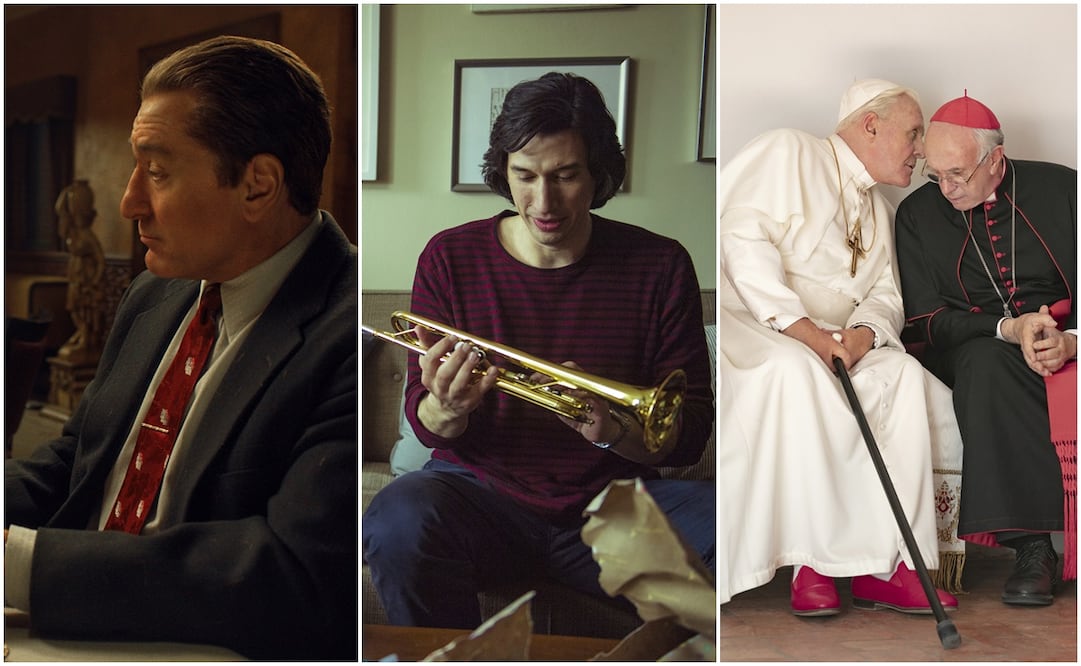 "El irlandés", "Historia de un Matrimonio" y "Los dos Papas" son cartas fuertes de Netflix. Fotos: Archivo