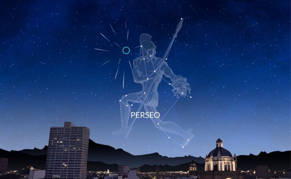 La lluvia de meteoros Perseidas será visible en dirección a la constelación de Perseo. Foto: StarWalk