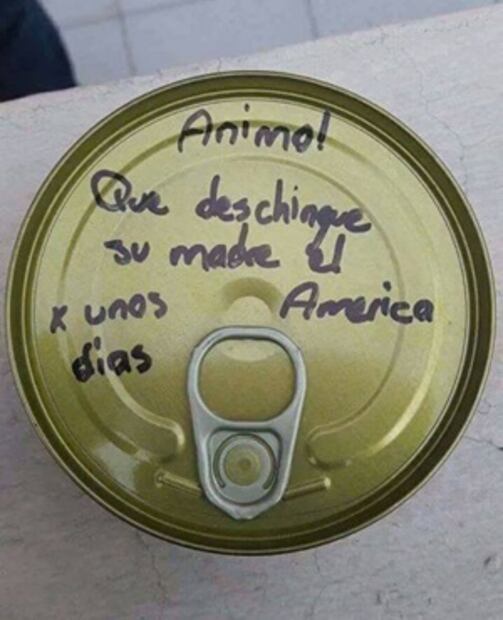 Escriben mensajes de apoyo en víveres