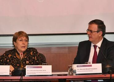 Dialoga Ebrard con Michelle Bachelet sobre Guardia Nacional