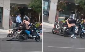 VIDEO: repartidor en silla de ruedas inspira a usuarios en redes; Italika lo está buscando