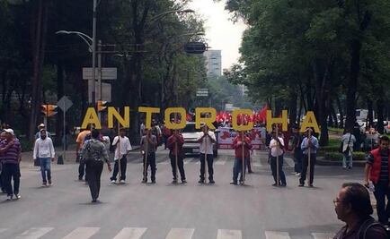 Arriban antorchistas a Los Pinos