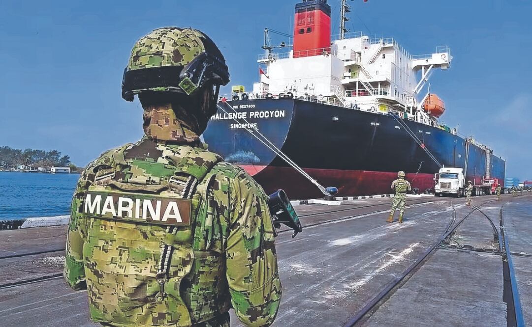 Sobresale el escándalo por el huachicol fiscal, caso en el que han sido asegurados buques con millones de litros de combustible ilegal, y la detención de dos oficiales de la Armada. Archivo El Universal