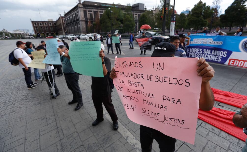 Protesta de policías en Toluca/ Foto: Jorge Alvarado. EL UNIVERSAL