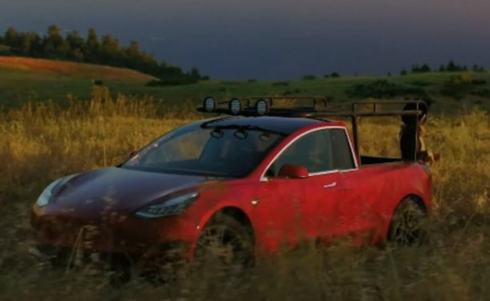 Mujer transforma un Tesla Model 3 en una pick-up