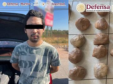 Detienen a sujeto con 2 maletas en Sinaloa; transportaba 54 paquetes de fentanilo y dosis de cristal