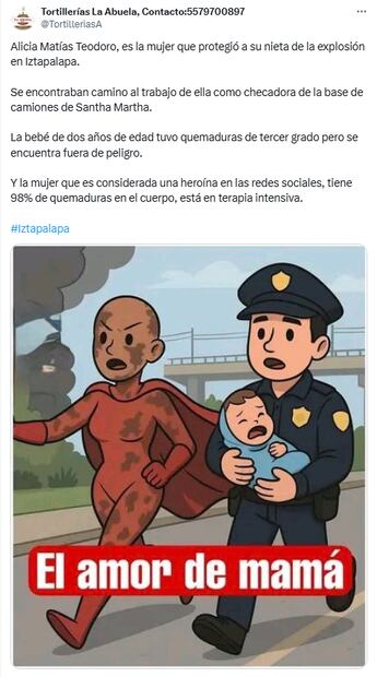 Imágenes en redes en tributo a la "Abuelita de Iztapalapa". Foto: X