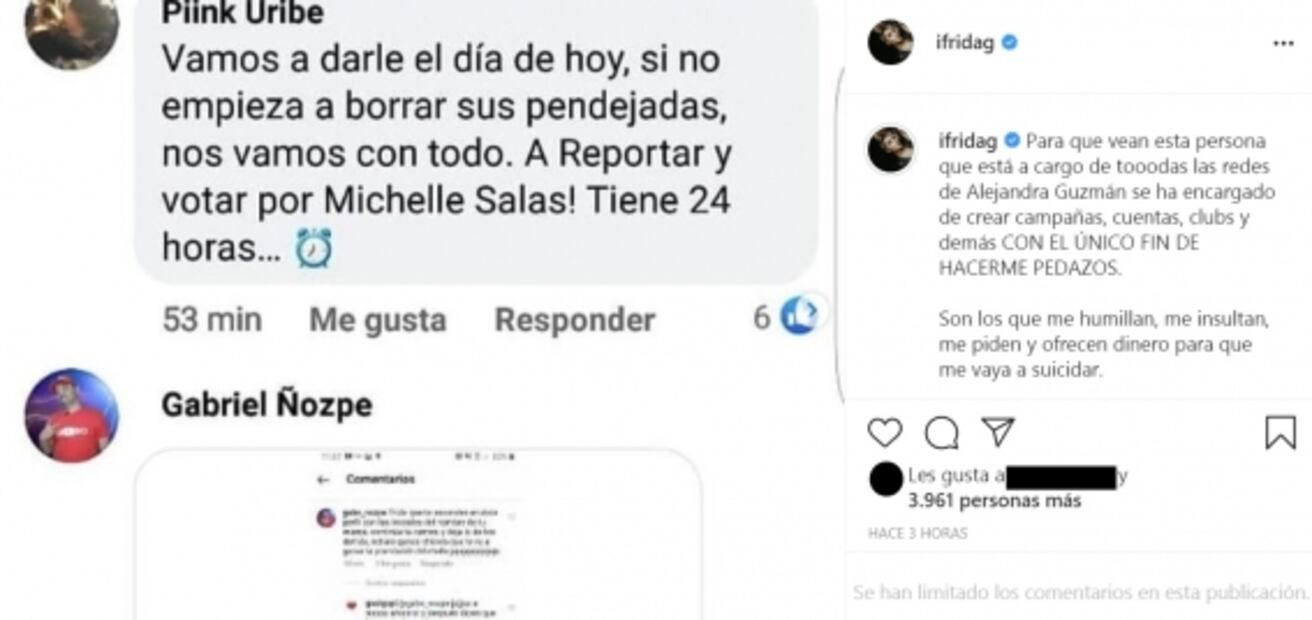 Frida Sofía denuncia campaña de sabotaje en su contra