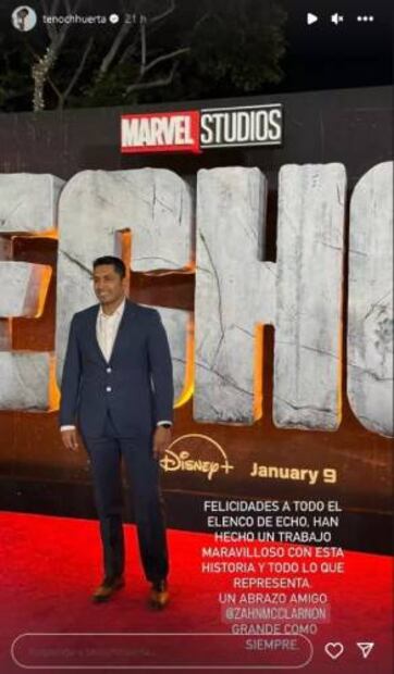 El mexicano asistió a la alfombra roja de la cinta "Echo". Foto: Instagram