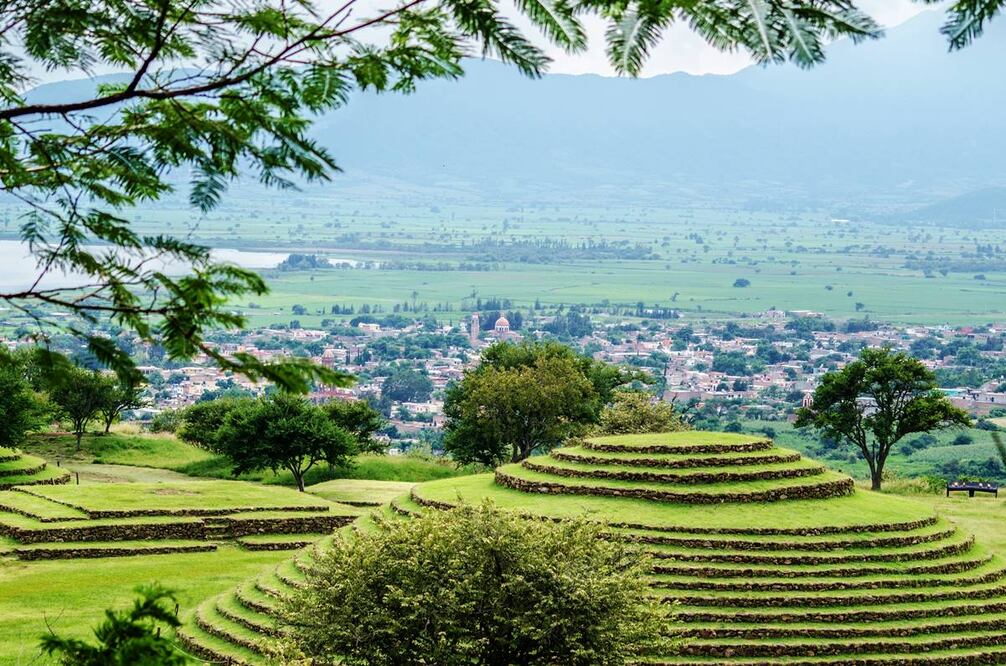 La zona arqueológica, cerca de la ciudad de Guadalajara, llama la atención por sus estructuras circulares. Foto: Cortesía Secretaría de Turismo de Jalisco