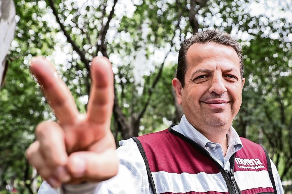 Candidato de Morena, PT y PES a la alcaldía de Benito Juárez, Fadlala Akabani. Foto: JUAN CARLOS REYES. EL UNIVERSAL
