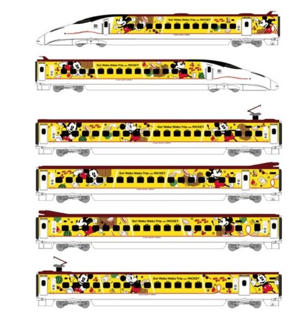 Ya puedes viajar en el tren bala de Mickey Mouse en Japón