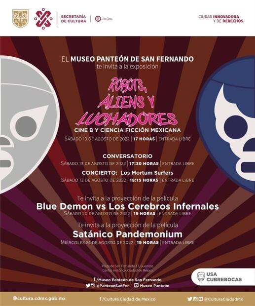 Películas de lucha libre y terror en el Panteón de San Fernando