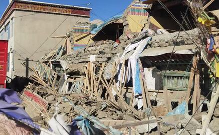 VIDEOS: suman 126 muertos por terremoto en el Tibet, oeste de China; más de mil casas resultaron dañadas