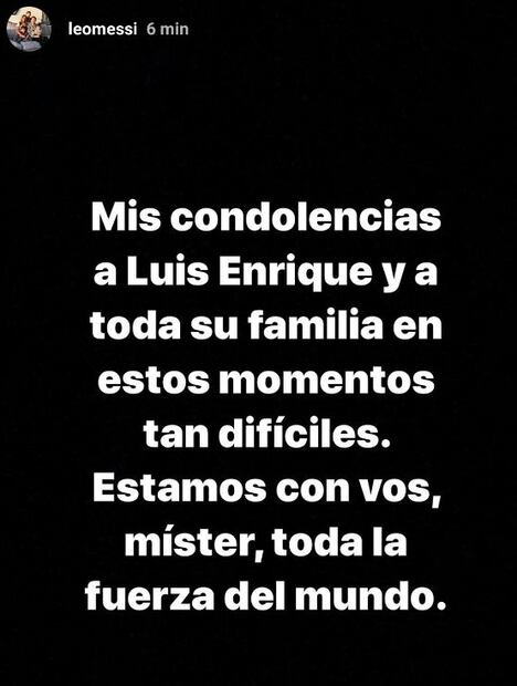 Luis Enrique, exentrenador del Barcelona, anunció el deceso de su hija