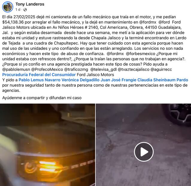 Hombre halla su camioneta en bar de Jalisco tras mandarla al taller. Foto: Captura de pantalla