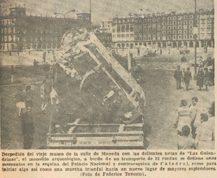 Del Centro histórico a Chapultepec: así se vivió el traslado del Calendario Azteca en 1964