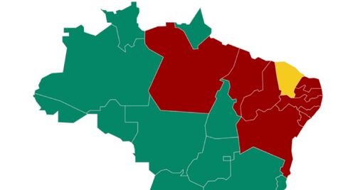 Elecciones en Brasil: el mapa que muestra la división en dos del país