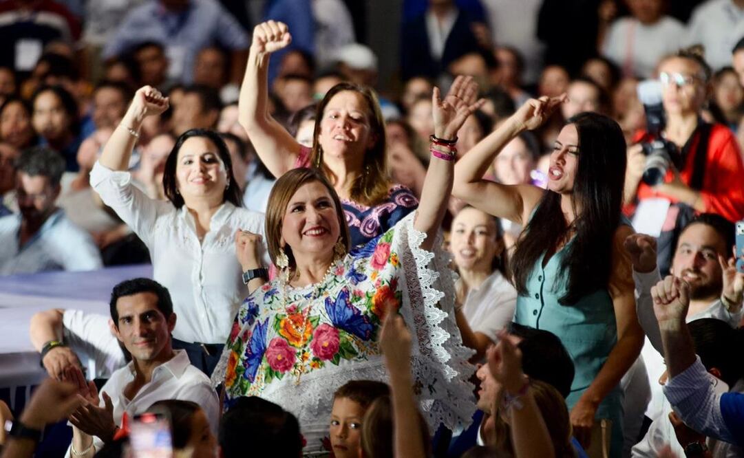 Xóchitl Gálvez realiza cierre de campaña en Coliseo de Mérida. Foto: Germán Espinosa/ EL UNIVERSAL
