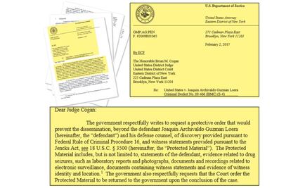 Piden anonimato para testigos contra "Chapo"