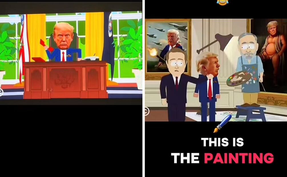 Episodio de South Park muestra a Trump en la cama con Satanás
Foto: Captura de pantalla en TikToK
