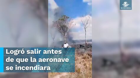 Avioneta se desploma en Champotón, Campeche; piloto sobrevive