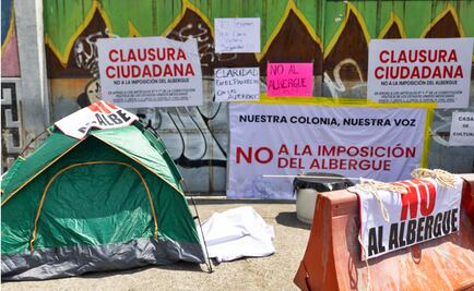 A pesar de cancelación de albergue para migrantes en Azcapotzalco, plantón de vecinos continúa; piden constancia del gobierno