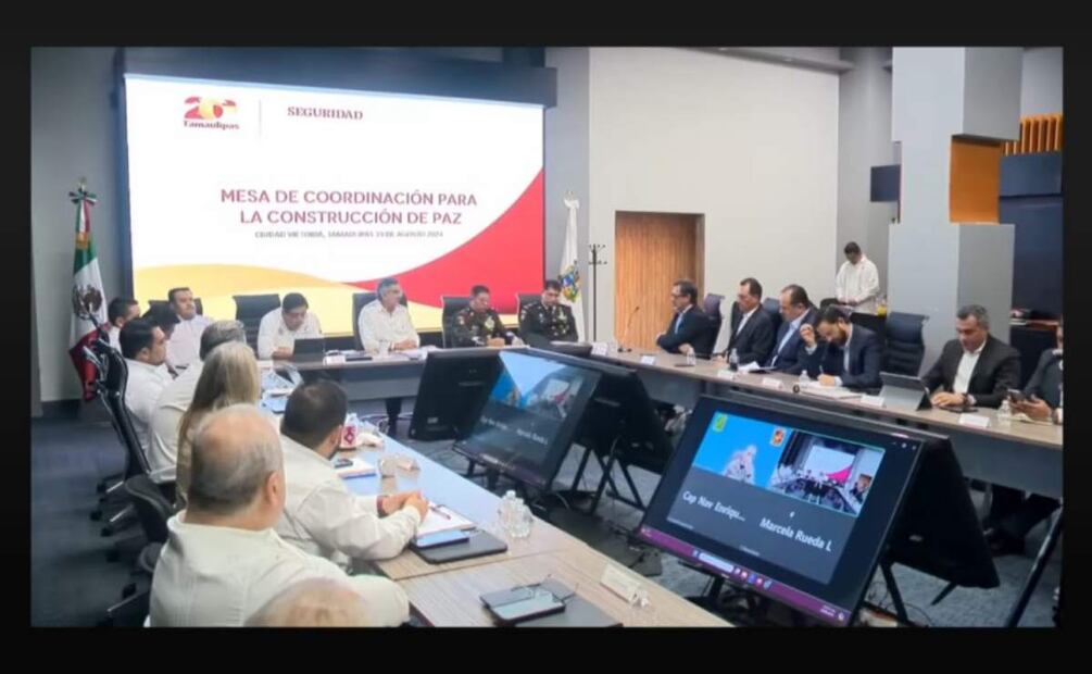 Informe de la Mesa de Coordinación para la Construcción de Paz en Tamaulipas (01/03/2025). Foto: Captura de video