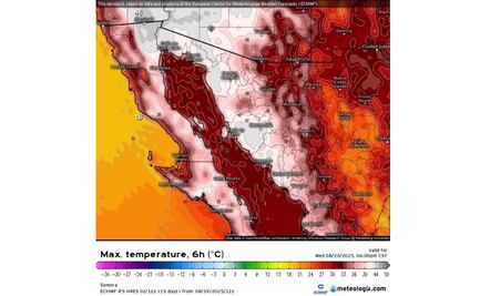 Gobierno de Sonora alerta por pronóstico de temperaturas de hasta 45°C a la sombra; sensación térmica podría ser superior