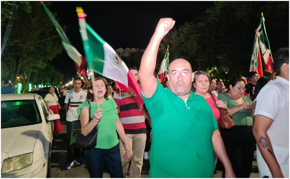 Trabajadores del Poder Judicial de Yucatán marcharon y rechazaron la reforma al Poder Judicial. Foto: Especial