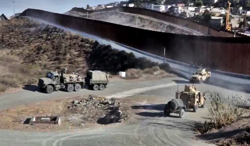 Llegan marines a la frontera con México. Foto: especial