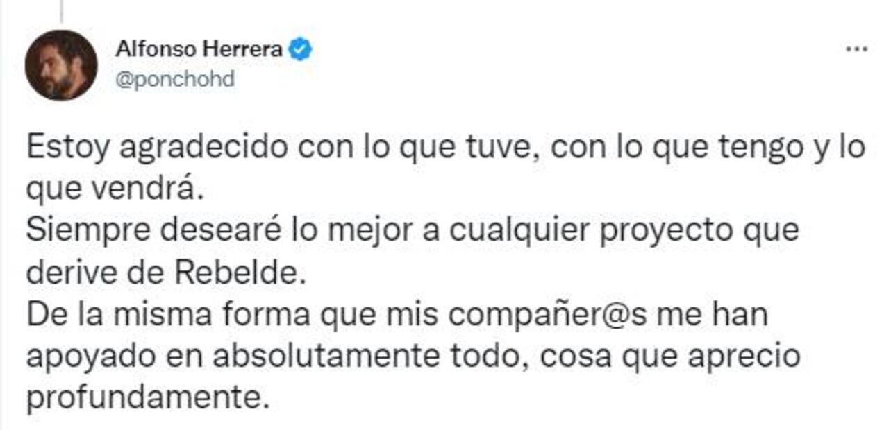 RBD responde a señalamientos de revista sobre motivos de la ausencia de Poncho Herrera