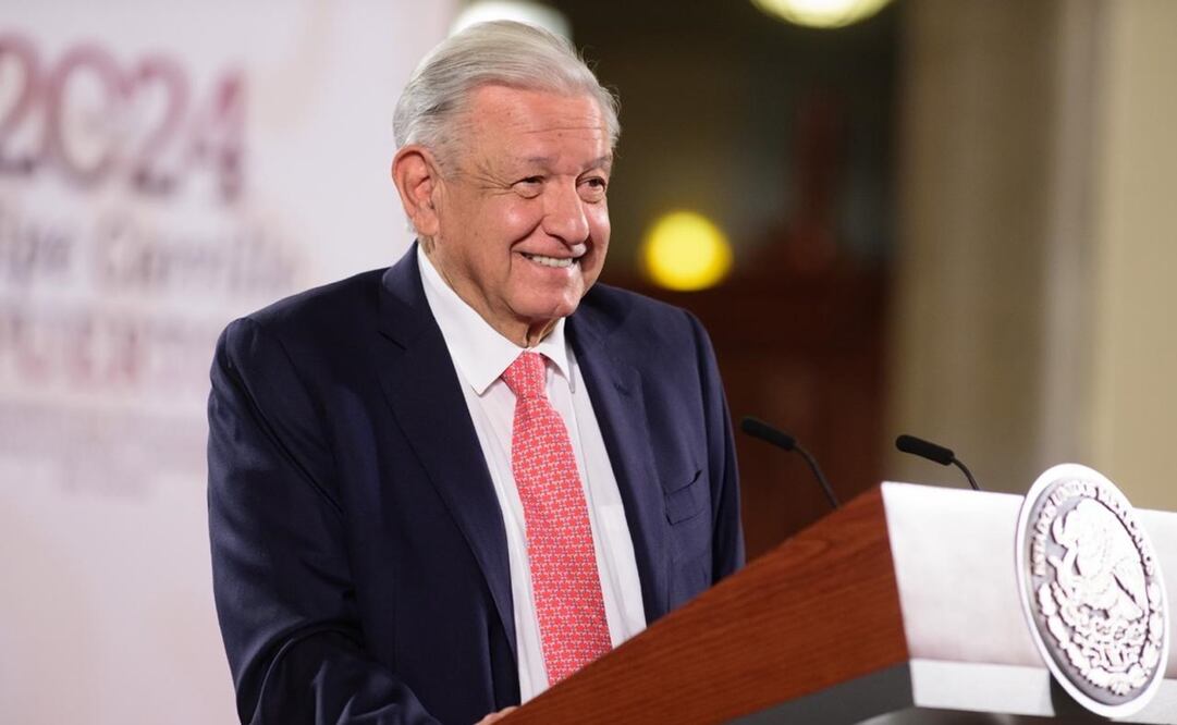 López Obrador en su mañanera del 24 de junio en Palacio Nacional. Foto: Presidencia