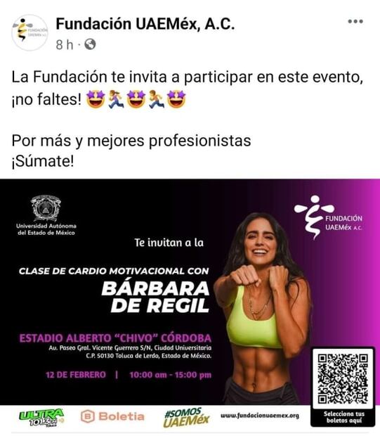 Cancelan clase con Bárbara del Regil por rechazo de estudiantes de la UAEMex
