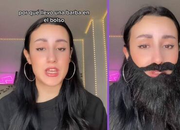 Mujer usa barba y bigote por miedo a ser asaltada y se vuelve viral