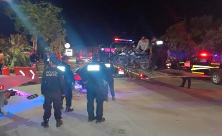 Realizan operativo contra arrancones en carretera de Yucatán; aseguran 30 motocicletas