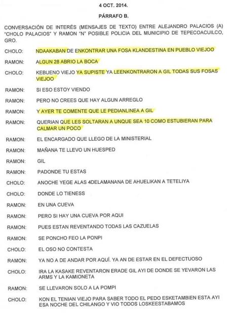 "Tengo a 17 en la cueva"; difunden diálogos de policía y líder de Guerreros Unidos en Caso Ayotzinapa
