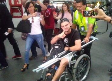 En su llegada a México, Nico Benedetti mantiene el ánimo pese a la lesión