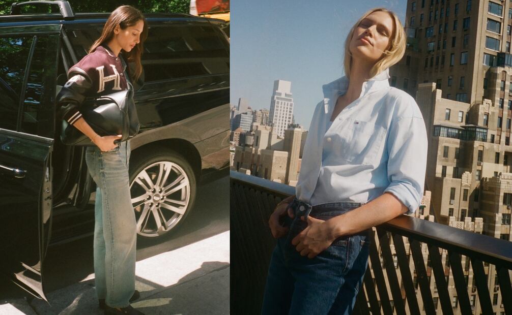 Tommy Hilfiger presenta jeans con cortes noventeros en esta colección. Foto: Cortesía Tommy Hilfiger