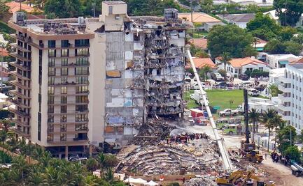 Suben a 5 los muertos tras derrumbe de edificio en Miami; hay 156 desaparecidos