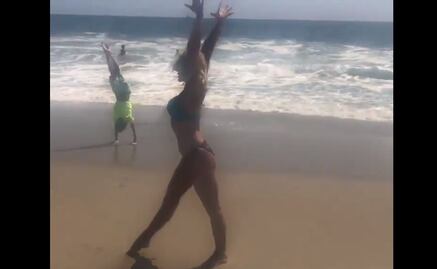 La exgimnasta Nadia Comaneci presume su gran forma física