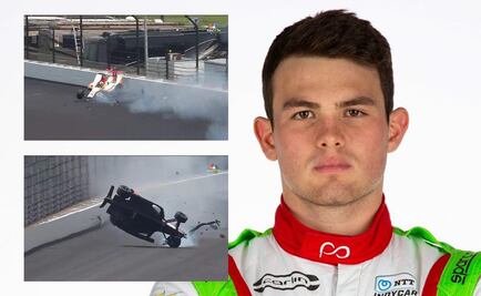 Patricio O'Ward sufre aparatoso accidente en la Indy 500 